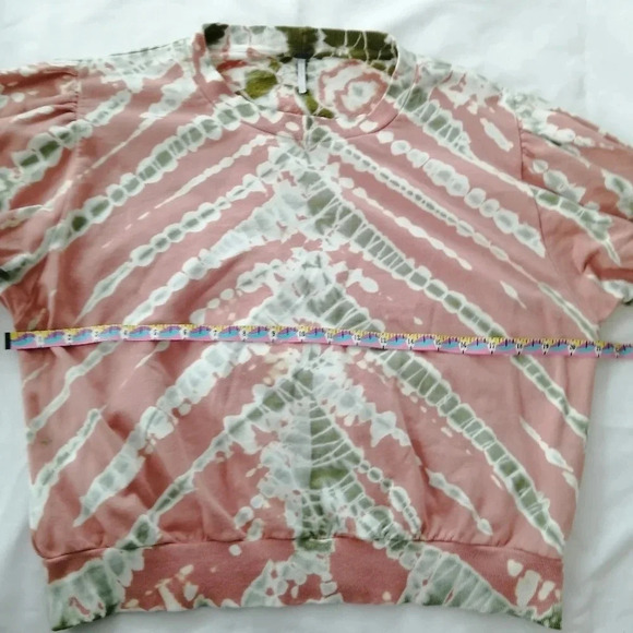 YFB Young Fabulous & Broke Tie Dye Balloon Sleeve Sweater Orange and Green Small - Picture 11 of 13